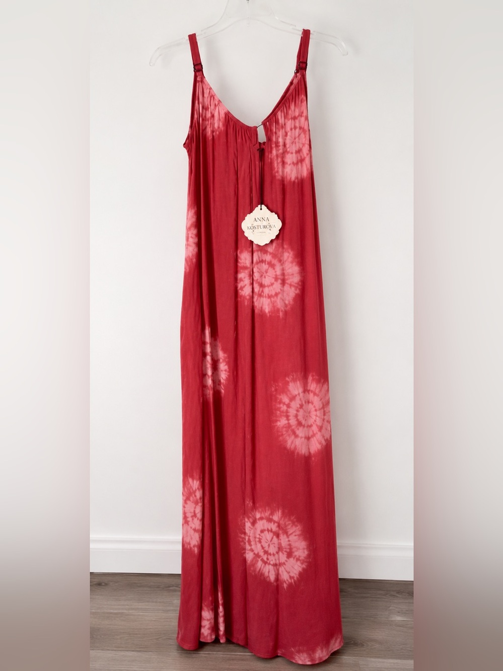NWT | Knox Rose Hippie Pink Tie-Dye Boho Maxi Summer Dress Size Small
